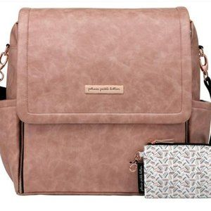 Boxy Backpack in Dusty Rose Matte Leatherette